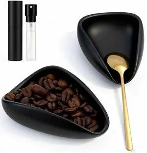 Ceramic Coffee Bean Dosing Cup + Sprayer Gift Set, Spoon Rest, Mini Coffee Spoon Holder for Tea Spoons Stirrers, Coffee Station Decor, Espresso Coffee Bar Accessories & Essentials(Not Include Spoon) Ceramic Coffee Bean Dosing Cup + Sprayer Gift Set, Spoon Rest, Mini Coffee Spoon Holder for Tea Spoons Stirrers, Coffee Station Decor, Espresso Coffee Bar Accessories & Essentials(Not Include Spoon)