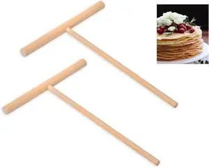 Crepe Spreader 2 Pack Natural Wood T-Shaped Tool 6.1 x 4.7 Inches for Crepes & Pancakes Batter Spreading Crepe Spreader 2 Pack Natural Wood T-Shaped Tool 6.1 x 4.7 Inches for Crepes & Pancakes Batter Spreading