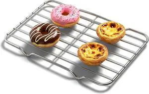 Small Cooling Rack, Stainless Steel Small Wire Rack for Cooking, Heavy Duty Small Baking Rack, with 4 Legs Rectangle Wire Cooking Racks for Meat, 5.3 X 8.46Inch Small Cooling Rack, Stainless Steel Small Wire Rack for Cooking, Heavy Duty Small Baking Rack, with 4 Legs Rectangle Wire Cooking Racks for Meat, 5.3 X 8.46Inch