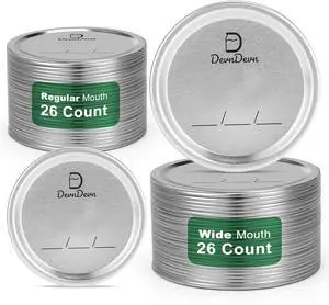 52 pcs Canning Lids, Regular & Wide Mouth Mason Jar Lids Set, Canning Jar Lids for Ball & Kerr, Redefining Leak-Proof with Perfect Airtight Seal, Compatible with Electric Vacuum Sealers 52 pcs Canning Lids, Regular & Wide Mouth Mason Jar Lids Set, Canning Jar Lids for Ball & Kerr, Redefining Leak-Proof with Perfect Airtight Seal, Compatible with Electric Vacuum Sealers