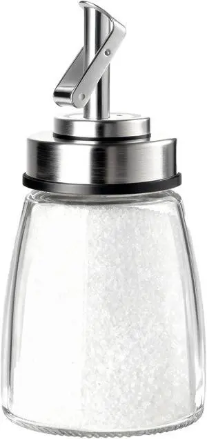TIWPAJS Glass Sugar Dispenser with Stainless Steel Lid, Automatic Pour Spout, Sugar Container for Coffee Bar, Sugar Jar, Sugar Bowl, Salt Shaker, 6OZ TIWPAJS Glass Sugar Dispenser with Stainless Steel Lid, Automatic Pour Spout, Sugar Container for Coffee Bar, Sugar Jar, Sugar Bowl, Salt Shaker, 6OZ