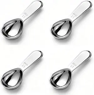 4-Pack Coffee Scoop 1 Tablespoon (15ml) Stainless Steel Measuring Spoons, Compact Short Handle for Ground Coffee, Tea, and Powder 4-Pack Coffee Scoop 1 Tablespoon (15ml) Stainless Steel Measuring Spoons, Compact Short Handle for Ground Coffee, Tea, and Powder