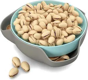 Pistachio Bowl By Elevated Essentials - Double Dish Serving Bowl with Shell Storage - Perfect for Fruit, Nuts, Candy & Snacks Pistachio Bowl By Elevated Essentials - Double Dish Serving Bowl with Shell Storage - Perfect for Fruit, Nuts, Candy & Snacks