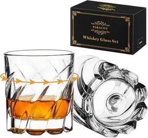 PARACITY Spinning Whiskey Glasses, Old Fashioned Set of 2 | Rocks glassware for bourbon and cocktails, suited to bars, parties and relaxed pours at home PARACITY Spinning Whiskey Glasses, Old Fashioned Set of 2 | Rocks glassware for bourbon and cocktails, suited to bars, parties and relaxed pours at home