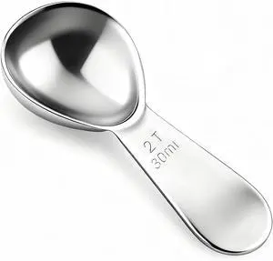 18/8 Stainless Steel 2 Tbsp Coffee Scoop - Exact Measuring Spoon (30ml) 18/8 Stainless Steel 2 Tbsp Coffee Scoop - Exact Measuring Spoon (30ml)