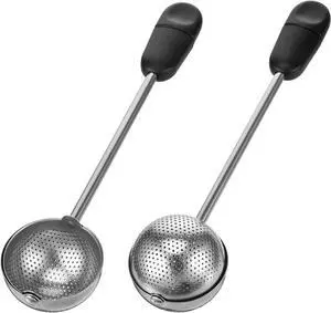 2 PCS Stainless Steel Tea Strainer, Long Handle Twisting Tea Ball, Reusable Loose Leaf Teas Steeper, Long Handle Mesh Twisting Ball for Loose Leaf Teas 2 PCS Stainless Steel Tea Strainer, Long Handle Twisting Tea Ball, Reusable Loose Leaf Teas Steeper, Long Handle Mesh Twisting Ball for Loose Leaf Teas