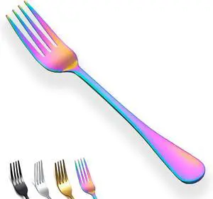 Rainbow Dinner Forks Set of 4, Berglander Stainless Steel Titanium Mutil-Color Plating Fork Set, Colorful Forks And Spoons Silverware, Table Forks Set Sturdy And Dishwasher Safe Rainbow Dinner Forks Set of 4, Berglander Stainless Steel Titanium Mutil-Color Plating Fork Set, Colorful Forks And Spoons Silverware, Table Forks Set Sturdy And Dishwasher Safe