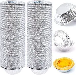 200 PCS Egg Tart Baking Cups, Disposable Aluminum Foil Liners for Pudding, Cupcake, Muffin, Creme Brulee Baking 200 PCS Egg Tart Baking Cups, Disposable Aluminum Foil Liners for Pudding, Cupcake, Muffin, Creme Brulee Baking