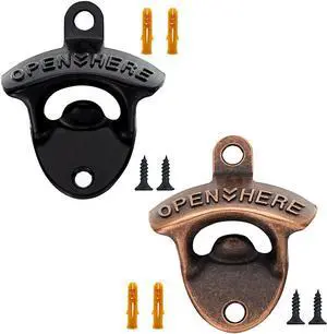 Beer bottle openers Cast Iron wall mounted bottle opener | (Set of 2With screws) Beer bottle openers Cast Iron wall mounted bottle opener | (Set of 2With screws)