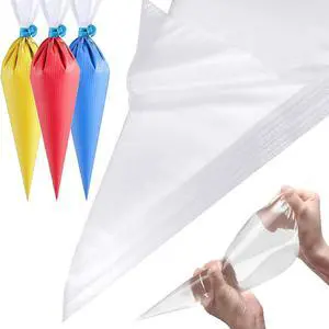 100 Pieces Piping Bags Disposable - Tipless Piping Bags | Pastry Bags | Icing Piping Bags | Frosting Bags for Cake Cookies Baking Decorating 100 Pieces Piping Bags Disposable - Tipless Piping Bags | Pastry Bags | Icing Piping Bags | Frosting Bags for Cake Cookies Baking Decorating