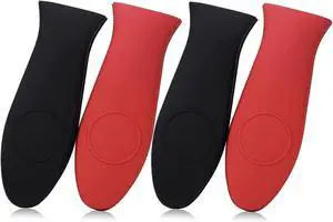 4 Packs Silicone Hot Handle Holder Kitchen Heat Resistant Fry Pan Milk Pot Sleeve Grip Handle Cover Potholder for Cast Iron Skillets Griddles Metal & Aluminum Cookware Black & Red 4 Packs Silicone Hot Handle Holder Kitchen Heat Resistant Fry Pan Milk Pot Sleeve Grip Handle Cover Potholder for Cast Iron Skillets Griddles Metal & Aluminum Cookware Black & Red