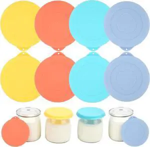 Ultimate Yogurt Jar Lids Silicone, 8PCs Replacement Lids for Ultimate 6oz Glass Jars, Jar Covers, Ultimate Yogurt Maker Lids, Perfect for Yogurt, Oatmeal, Pudding, Dishwasher Safe(Jars NOT Included) Ultimate Yogurt Jar Lids Silicone, 8PCs Replacement Lids for Ultimate 6oz Glass Jars, Jar Covers, Ultimate Yogurt Maker Lids, Perfect for Yogurt, Oatmeal, Pudding, Dishwasher Safe(Jars NOT Included)