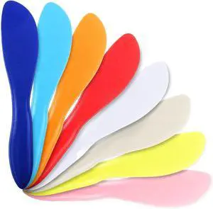 8Pcs Colorful Plastic Butter Knife Spreader, Multi Purpose Butter Knives Cheese Spreader Frosting Knives 8Pcs Colorful Plastic Butter Knife Spreader, Multi Purpose Butter Knives Cheese Spreader Frosting Knives