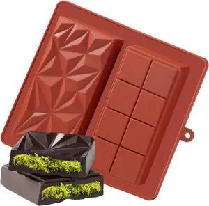 UWILLION Chocolate Bar Mold Deep Dubai 1 Inch Pistachio Chocolate Bar Silicone Thick Mold for Stuffed Bar, Large Candy Bar Mould for Filling UWILLION Chocolate Bar Mold Deep Dubai 1 Inch Pistachio Chocolate Bar Silicone Thick Mold for Stuffed Bar, Large Candy Bar Mould for Filling