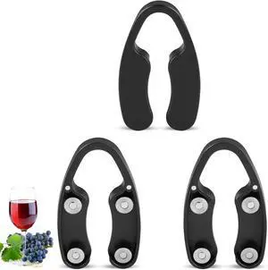 3 Pack Magnetic Wine Foil Cutter for Wine Bottles, 4 Stainless Steel Blades Foil Remover, Easy Squeeze-and-Twist Wine Bottle Opener Accessory, Black 3 Pack Magnetic Wine Foil Cutter for Wine Bottles, 4 Stainless Steel Blades Foil Remover, Easy Squeeze-and-Twist Wine Bottle Opener Accessory, Black