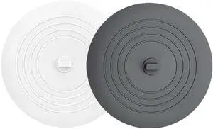 Tub Stopper 2PCS,Bathtub Drain Stopper,6 inches Bathtub Tub Drain Cover Stopper,Silicone Drain Plug,Kitchen Bathroom Hair Water Shower Stopper,Large Bathroom Laundry Accessories (Grey/White) Tub Stopper 2PCS,Bathtub Drain Stopper,6 inches Bathtub Tub Drain Cover Stopper,Silicone Drain Plug,Kitchen Bathroom Hair Water Shower Stopper,Large Bathroom Laundry Accessories (Grey/White)