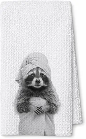 Cute Raccoon Kitchen Towels 1 PCS, Funny Raccoon Hand Towels for Bathroom, Animal Dish Towel Decor, Cute Raccoon Gifts for Women, Pet Owners, Housewarming Cute Raccoon Kitchen Towels 1 PCS, Funny Raccoon Hand Towels for Bathroom, Animal Dish Towel Decor, Cute Raccoon Gifts for Women, Pet Owners, Housewarming