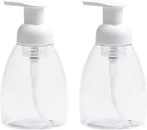 2-Pack Foaming Soap Dispenser Pump Bottles,Foam Hand Soap Dispenser with Refillable Plastic Container for Shampoo for Bathroom & Kitchen-Clear,8 oz(250ml) 2-Pack Foaming Soap Dispenser Pump Bottles,Foam Hand Soap Dispenser with Refillable Plastic Container for Shampoo for Bathroom & Kitchen-Clear,8 oz(250ml)