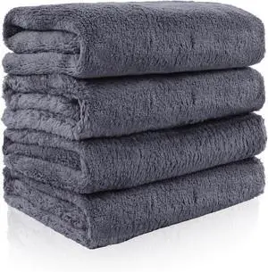 4 Pack Hand Towels, Microfiber Coral | Highly Absorbent Towels for Bathroom, Gym, Shower, Hotel, and Spa, Quick Drying, 16 x 28 inches (Gray) 4 Pack Hand Towels, Microfiber Coral | Highly Absorbent Towels for Bathroom, Gym, Shower, Hotel, and Spa, Quick Drying, 16 x 28 inches (Gray)