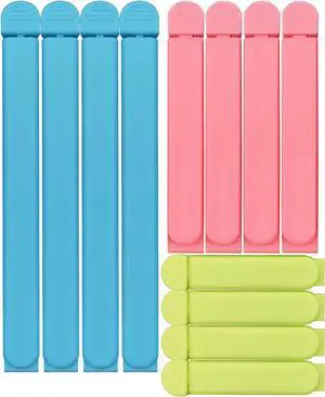 12 Pack Colored Bag Clips, Bag Closures, Chip Clips, Piping Bag Clips for Kitchen Food Bag Sealing, 3 Size 12 Pack Colored Bag Clips, Bag Closures, Chip Clips, Piping Bag Clips for Kitchen Food Bag Sealing, 3 Size