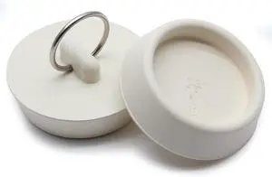 Bonsicoky Rubber Drain Stopper, 1-5/8 to 1-3/4 Inch, White, 2Pcs | Bathtub Drain Plug, With Hanging Ring, For Kitchen and Bathroom Bonsicoky Rubber Drain Stopper, 1-5/8 to 1-3/4 Inch, White, 2Pcs | Bathtub Drain Plug, With Hanging Ring, For Kitchen and Bathroom