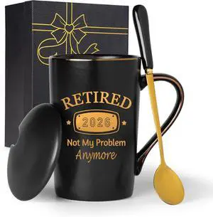 Retirement Gift for Women Men, Best Gifts for Retirement, Retired 2026 Not My Problem Anymore Mug 14 OZ Matte Black Retirement Gift for Women Men, Best Gifts for Retirement, Retired 2026 Not My Problem Anymore Mug 14 OZ Matte Black