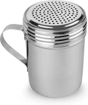 Stainless Steel Dredge Shaker Ideal For Salt, Spice, Sugar, Flour (1, 10 oz) Stainless Steel Dredge Shaker Ideal For Salt, Spice, Sugar, Flour (1, 10 oz)