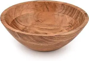 Salad Bowl Acacia Wood wooden bowl for food, serving salads, pasta, cereal or popcorn For Your Kitchen Wooden Serving Bowl (8"x 8" x 3") Salad Bowl Acacia Wood wooden bowl for food, serving salads, pasta, cereal or popcorn For Your Kitchen Wooden Serving Bowl (8"x 8" x 3")