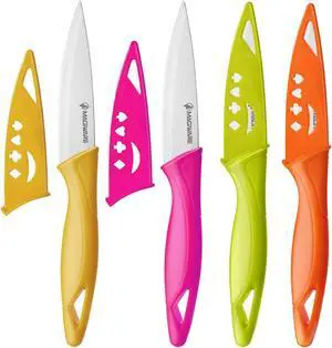 Magiware Paring Knife, 8PCS Paring Knife Set with Cover, Small Kitchen Vegetable Fruit Knives, 3.5 Inch Ultra Sharp PP Handle Magiware Paring Knife, 8PCS Paring Knife Set with Cover, Small Kitchen Vegetable Fruit Knives, 3.5 Inch Ultra Sharp PP Handle