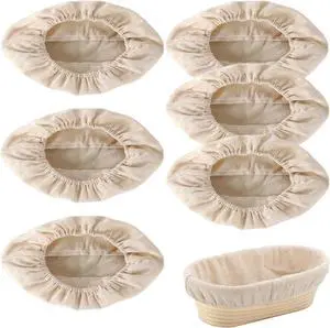 6 Pcs Oval Banneton Proofing Cloth liner 10 inch Bread Baking Basket Liner | Sourdough Proofing Dough Basket Cloth Liner for Bakery Home Baking (Basket Not Included)(Oval) 6 Pcs Oval Banneton Proofing Cloth liner 10 inch Bread Baking Basket Liner | Sourdough Proofing Dough Basket Cloth Liner for Bakery Home Baking (Basket Not Included)(Oval)