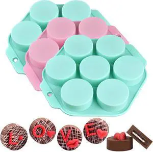 Actvty Round Chocolate Covered Cookie Molds, 3 Pcs Cylinder Chocolate Candy Silicone Molds, Perfect for Covered Cookies, Making Candy, Cakes, Jelly, Muffin, Soap Actvty Round Chocolate Covered Cookie Molds, 3 Pcs Cylinder Chocolate Candy Silicone Molds, Perfect for Covered Cookies, Making Candy, Cakes, Jelly, Muffin, Soap
