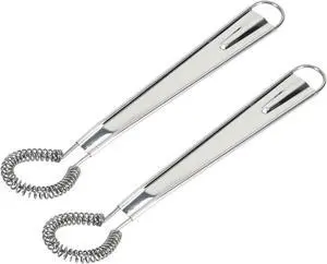 2 Pieces Egg Beater, Stainless Steel Mini Egg Whisk, Spring Coil Whisk, Handheld Milk Frother Foamer Sauce Stirrer Blender Coffee Mixer 2 Pieces Egg Beater, Stainless Steel Mini Egg Whisk, Spring Coil Whisk, Handheld Milk Frother Foamer Sauce Stirrer Blender Coffee Mixer