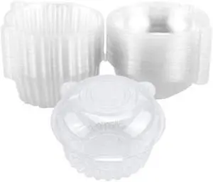 50 Pack Plastic Single Individual Cupcake Muffin Dome Holders Cases Boxes | Cups Pods,Great for parties or cake,muffin sales 50 Pack Plastic Single Individual Cupcake Muffin Dome Holders Cases Boxes | Cups Pods,Great for parties or cake,muffin sales