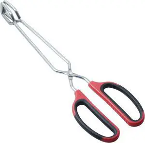 HINMAY Stainless Steel Scissor Tongs with Comfort-Grip Handle 12-Inch HINMAY Stainless Steel Scissor Tongs with Comfort-Grip Handle 12-Inch