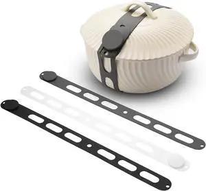 3-Pack Silicone Latch Strap for Slow Cooker Lid, Pot, Bento Box, Adjustable Length and Reusable Elastic Self-Lock Silicone Tie for Bundling or Organizing Curtain, Cords, Yoga Mat, Camping Mat (21 in) 3-Pack Silicone Latch Strap for Slow Cooker Lid, Pot, Bento Box, Adjustable Length and Reusable Elastic Self-Lock Silicone Tie for Bundling or Organizing Curtain, Cords, Yoga Mat, Camping Mat (21 in)
