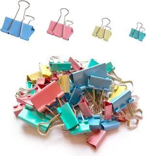 40PCS Colorful Binder Clips,Assorted Sizes Metal Paper Clips | Works Great for Document Arrangement, Handmade Crafts, Cable Management and Snack Bag Sealing For Daily Organization 40PCS Colorful Binder Clips,Assorted Sizes Metal Paper Clips | Works Great for Document Arrangement, Handmade Crafts, Cable Management and Snack Bag Sealing For Daily Organization