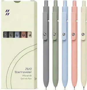 FIOVER Gel Pens 5pcs 0.5mm Quick Dry Black Ink Fine Point Pens | Smooth Writing Gel Ink Pens, Morandi Colors, High-End Series, Office School Supplies, Gifts for Women and Men FIOVER Gel Pens 5pcs 0.5mm Quick Dry Black Ink Fine Point Pens | Smooth Writing Gel Ink Pens, Morandi Colors, High-End Series, Office School Supplies, Gifts for Women and Men