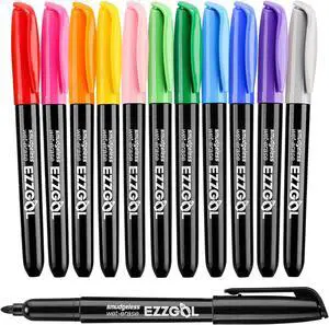EZZGOL 12-Color Bullet Tip Wet Erase Markers for Transparency, Whiteboards, Glass and More - Wipe with Water EZZGOL 12-Color Bullet Tip Wet Erase Markers for Transparency, Whiteboards, Glass and More - Wipe with Water