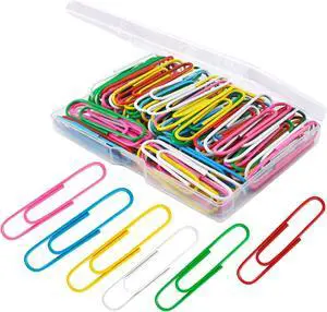 Paper Clips, 100Pcs 2 Inch Large Paperclips Assorted Color | Coated Jumbo Reusable Big Paper Clips, Large Colored Paper Clips for Office School Document Organizing Paper Clips, 100Pcs 2 Inch Large Paperclips Assorted Color | Coated Jumbo Reusable Big Paper Clips, Large Colored Paper Clips for Office School Document Organizing
