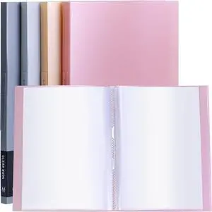Tuhangcc Binder with Plastic Sleeves 8.5x11 20-Pocket- Heavy Duty Art Portfolio Folder with Clear Sheet Protectors,Displays 40Pages, Presentation Book for Artwork, Document Organizer(Pink) Tuhangcc Binder with Plastic Sleeves 8.5x11 20-Pocket- Heavy Duty Art Portfolio Folder with Clear Sheet Protectors,Displays 40Pages, Presentation Book for Artwork, Document Organizer(Pink)