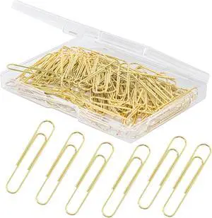 100pcs Gold Paper Clips,Large Paper Clip 2 Inch Jumbo Paperclips,Smooth Heavy Duty Clips Office Supplies Ideal for Bookmark 100pcs Gold Paper Clips,Large Paper Clip 2 Inch Jumbo Paperclips,Smooth Heavy Duty Clips Office Supplies Ideal for Bookmark