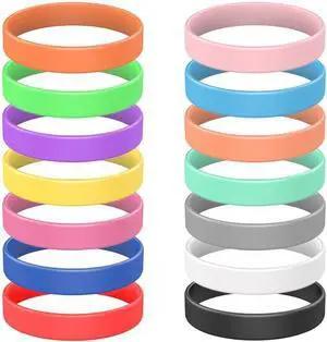 14 Pcs Rubber Bracelets, YalsFTY Silicone Bracelet Men Rubber Wristbands, 14 Color Mixed 14 Pcs Rubber Bracelets, YalsFTY Silicone Bracelet Men Rubber Wristbands, 14 Color Mixed