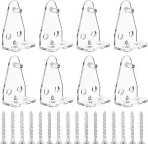 8Pcs Blind Hold Down Bracket, 1Inch Mini Blind Clips for Blinds | Clear Plastic Blind Brackets Holder, Blinds Bottom Rail Hold Clips Replacement with Screws for Windows Doors 8Pcs Blind Hold Down Bracket, 1Inch Mini Blind Clips for Blinds | Clear Plastic Blind Brackets Holder, Blinds Bottom Rail Hold Clips Replacement with Screws for Windows Doors