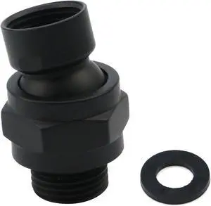 Matte Black Shower Head Swivel Ball Adapter | 360° Brass Chrome, Adjustable, G1/2 Universal Shower Arm Matte Black Shower Head Swivel Ball Adapter | 360° Brass Chrome, Adjustable, G1/2 Universal Shower Arm