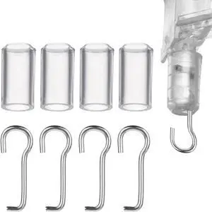 Blind Wand Hook Tip Replacement, 4 Set Mini Blinds-Wand Replacement with Hook Horizontal Wand Wire and Sleeve Collar for Horizontal Blind Repair Parts with 1 in Square Headrails for Window Opener Blind Wand Hook Tip Replacement, 4 Set Mini Blinds-Wand Replacement with Hook Horizontal Wand Wire and Sleeve Collar for Horizontal Blind Repair Parts with 1 in Square Headrails for Window Opener