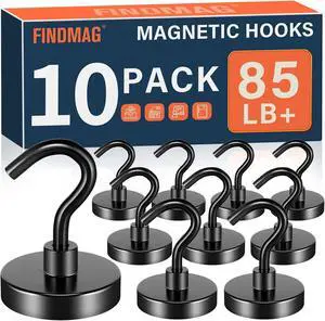 FINDMAG Black Magnetic Hooks for Cruise Cabins, 10 Pack 85 LB+ Magnet Hooks | Heavy Duty Magnet Hooks for Hanging, Fridge, Office, Kitchen, Locker, Tool, Metal Hooks for Cruise Ship Walls FINDMAG Black Magnetic Hooks for Cruise Cabins, 10 Pack 85 LB+ Magnet Hooks | Heavy Duty Magnet Hooks for Hanging, Fridge, Office, Kitchen, Locker, Tool, Metal Hooks for Cruise Ship Walls