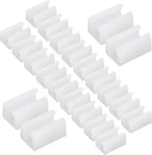 24pcs 14mm Rectangle Chair Leg Covers, Chair Rail Protectors | White, Non-Slip, Plastic Furniture Feet Guards, Stool Leg Sled Floor Protectors, Leg Tips Caps 24pcs 14mm Rectangle Chair Leg Covers, Chair Rail Protectors | White, Non-Slip, Plastic Furniture Feet Guards, Stool Leg Sled Floor Protectors, Leg Tips Caps