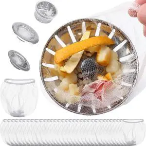 600pcs Kitchen Sink Strainer Mesh Bags, Disposable, Anti-Clogging, Elastic, Fits Most Sink Drain Strainer Basket, Collecting Food Scraps Leftover Waste Garbage 600pcs Kitchen Sink Strainer Mesh Bags, Disposable, Anti-Clogging, Elastic, Fits Most Sink Drain Strainer Basket, Collecting Food Scraps Leftover Waste Garbage
