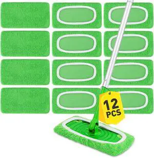 12Pcs Reusable Microfiber Mop Pads Compatible with Sweeper Mops,Dry Sweeping Cloths & Wet Mopping Pads Refills,Washable Mop Pads for Floor Cleaning 12Pcs Reusable Microfiber Mop Pads Compatible with Sweeper Mops,Dry Sweeping Cloths & Wet Mopping Pads Refills,Washable Mop Pads for Floor Cleaning