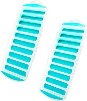 Jacent Resusable Silicone and Plastic Water Bottle Ice Cube Stick Tray, Easy Push & Pop Ice Cubes for Water Sports Bottle: 2 Pack Jacent Resusable Silicone and Plastic Water Bottle Ice Cube Stick Tray, Easy Push & Pop Ice Cubes for Water Sports Bottle: 2 Pack